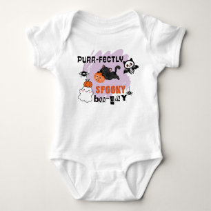 Purr-fekt gruseliger Boo-Tag Halloween 1. Geburtst Baby Strampler