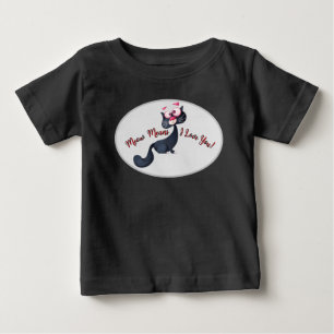 Purr-fekt süß – Cartoon-Katz-Baby-Outfit Baby T-shirt