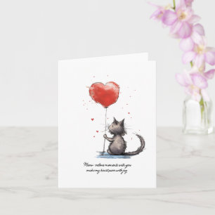 Purr-fekte Herz-Momente   Meow-veliöse Liebe Karte