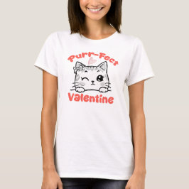 Purr-fekter Valentinskatze T-Shirt