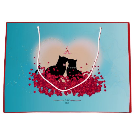 Purr Liebe - Kiss Gift Bag Große Geschenktüte (Vorderseite)