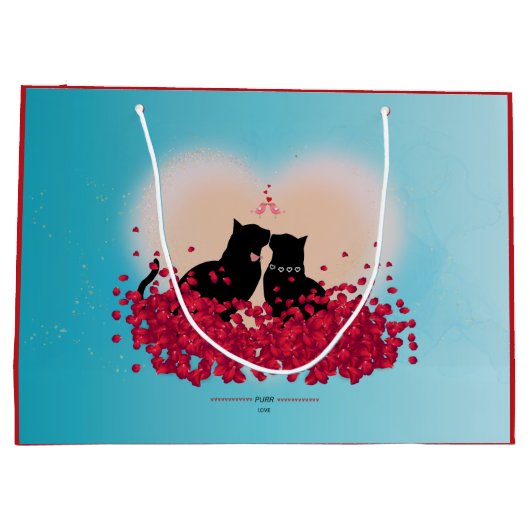 Purr Liebe - Kiss Gift Bag Große Geschenktüte (Rückseite)