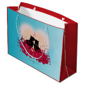 Purr Liebe - Kiss Gift Bag Große Geschenktüte (Rückseite Schrägansicht)