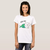 Purr maid Funny Kitty Cat Mermaid Pun T-Shirt (Vorne ganz)