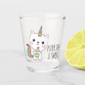 Purr Me a Shot Tequila Kawaii Catcorn Schnapsglas (Vorderseite)