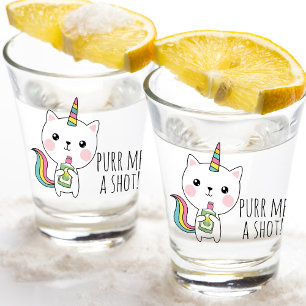 Purr Me a Shot Tequila Kawaii Catcorn Schnapsglas