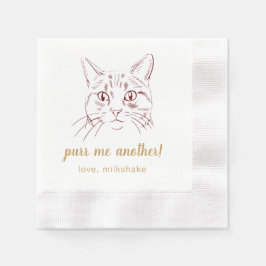 Purr mir ein anderes Haustier Hochzeit Napkins Serviette