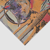 Purr Mix-a-Lot, Dj Kitty Spins Tunes stilisiert Seidenpapier (Ausschnitt)