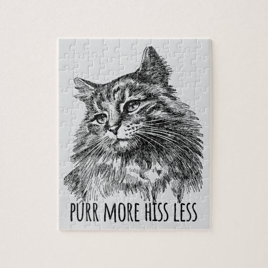 Purr More Hiss Less Pretty Kitty Puzzle (Vertikal)
