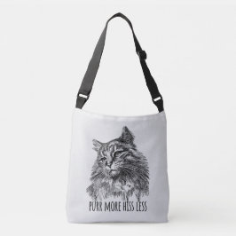 Purr More Hiss Less Pretty Kitty Tragetaschen Mit Langen Trägern