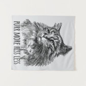 Purr More Hiss Less Pretty Kitty Wandteppich (Vorderseite (Horizontal))