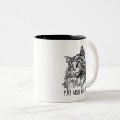 Purr More Hiss Less Pretty Kitty Zweifarbige Tasse (VorderseiteRechts)