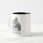 Purr More Hiss Less Pretty Kitty Zweifarbige Tasse (Vorderseite Links)