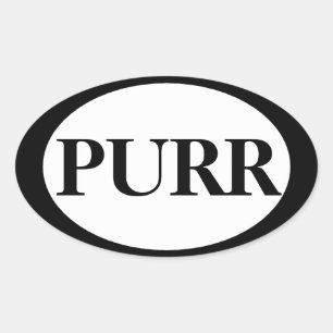 Purr Ovaler Aufkleber