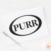 Purr Ovaler Aufkleber (Umschlag)