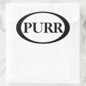 Purr Ovaler Aufkleber (Tasche)