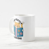 Purr-perfekt gepflegte Katze Kaffeetasse (Vorderseite Links)