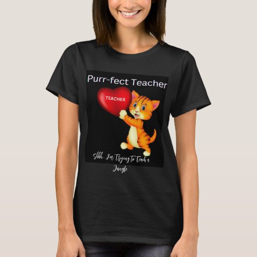 Purr-perfekt pawsome Teacher T-Shirt (Vorderseite)