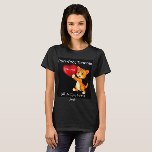 Purr-perfekt pawsome Teacher T-Shirt (Vorne ganz)