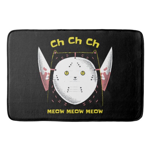 Purr schrecken Kitty Badematte (Vorderseite)