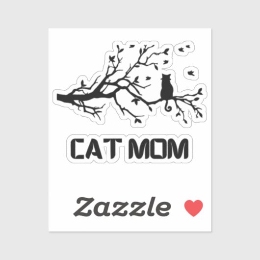 "Purr-sehr fruchtbare Cat-Mama Aufkleber (Blatt)