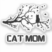 "Purr-sehr fruchtbare Cat-Mama Aufkleber (Vorderseite)