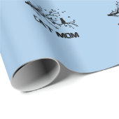 "Purr-sehr fruchtbare Cat-Mama Geschenkpapier (Rolleneckpunkt)