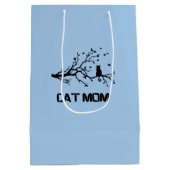 "Purr-sehr fruchtbare Cat-Mama Mittlere Geschenktüte (Rückseite)