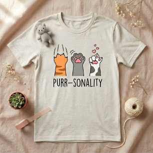 Purr-sönlichkeit Süße Katzenpfoten Tri-Blend-Shirt Tri-Blend Shirt