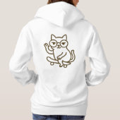 Purr-spektiv - Minimale Katzen mit Brille Hoodie (Rückseite)