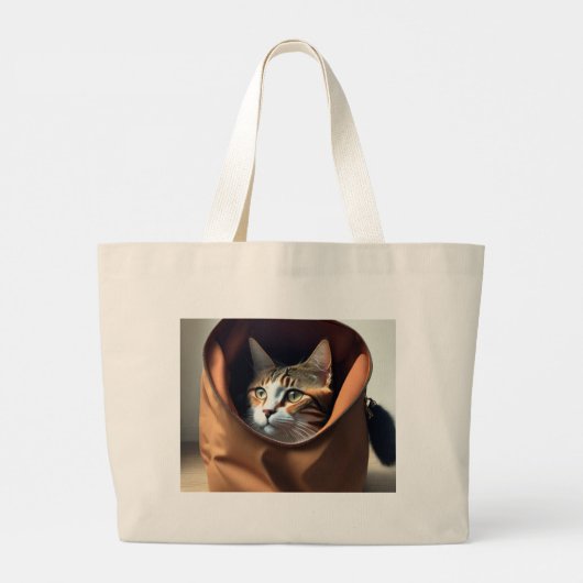 Purr-süchtig Jumbo Stoffbeutel (Rückseite)