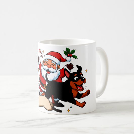 Purr-suit of Fun: Santa’s Pet Parade Kaffeetasse (VorderseiteRechts)