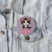 Purr-süßer Chibi Kawaii Kitten in Pink Button (Beispiel)