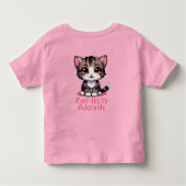 Purr-süßer Chibi Kawaii Kitten in Pink Kleinkind T-shirt (Rückseite)
