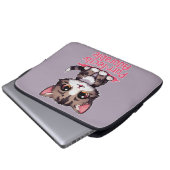 Purr-süßer Chibi Kawaii Kitten in Pink Laptopschutzhülle (Vorne Knopf)