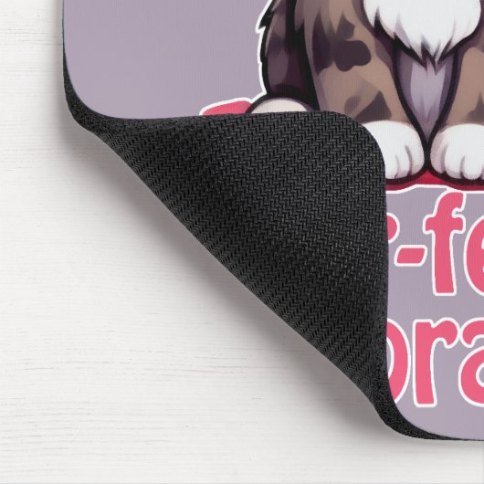 Purr-süßer Chibi Kawaii Kitten in Pink Mousepad (Ecke)
