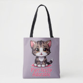 Purr-süßer Chibi Kawaii Kitten in Pink Tasche (Vorderseite)