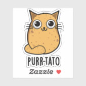 Purr tato Funny Cat Potato Pun Aufkleber (Blatt)