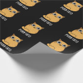 Purr tato Funny Cat Potato Pun Dark BG Geschenkpapier (Ecke)