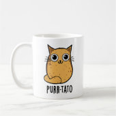 Purr tato Funny Cat Potato Pun Kaffeetasse (Links)