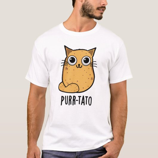 Purr tato Funny Cat Potato Pun T-Shirt (Vorderseite)