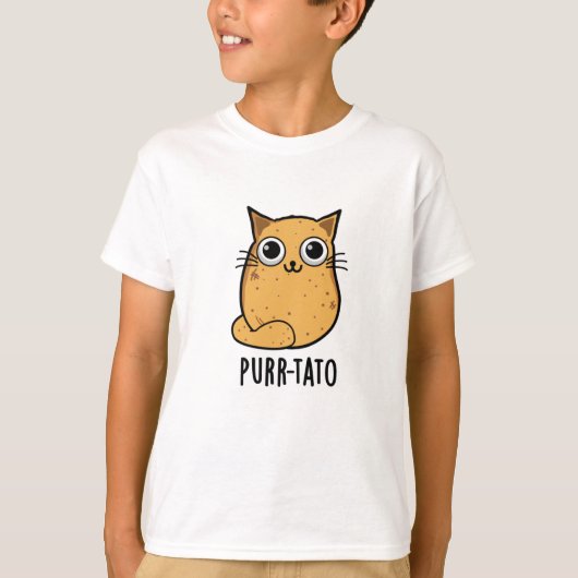 Purr tato Funny Cat Potato Pun T-Shirt (Vorderseite)