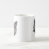 Purr-Through - Neugierige Katze Kaffeetasse (Mittel)