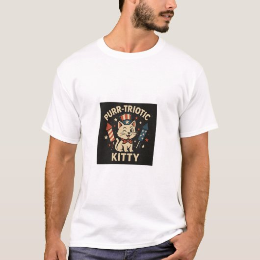 Purr-Triotic Kitty T-Shirt (Vorderseite)
