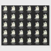 Purr-ty bitte lustige Kitty Cat Pun Dark BG Geschenkpapier (Flach)