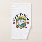 Purr-ty-Time! - Weihnachtsdesign für die Katze Badhandtuch Set (Handtuch)