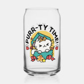 Purr-ty-Time! - Weihnachtsdesign für die Katze Dosenglas (Rückseite)