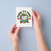 Purr-ty-Time! - Weihnachtsdesign für die Katze Flyer (Gruppe)