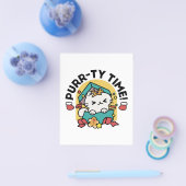 Purr-ty-Time! - Weihnachtsdesign für die Katze Flyer (Einzeln)