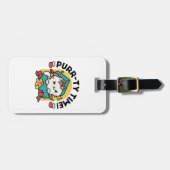 Purr-ty-Time! - Weihnachtsdesign für die Katze Gepäckanhänger (Vorderseite horizontal)